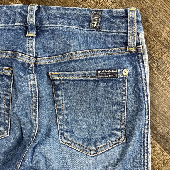 7 For All Mankind Skinny Blue Jeans Pants Denim ((size 25)) - Picture 3 of 8